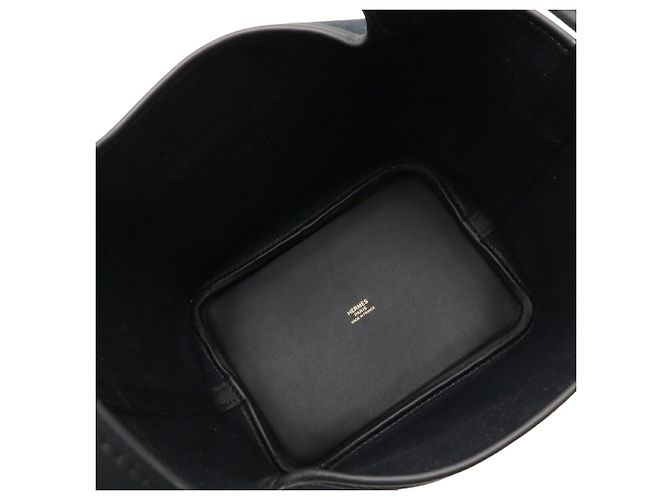 Borsa Hermès Picotin Lock 18 PM in pelle Swift nera Nero - vista 6