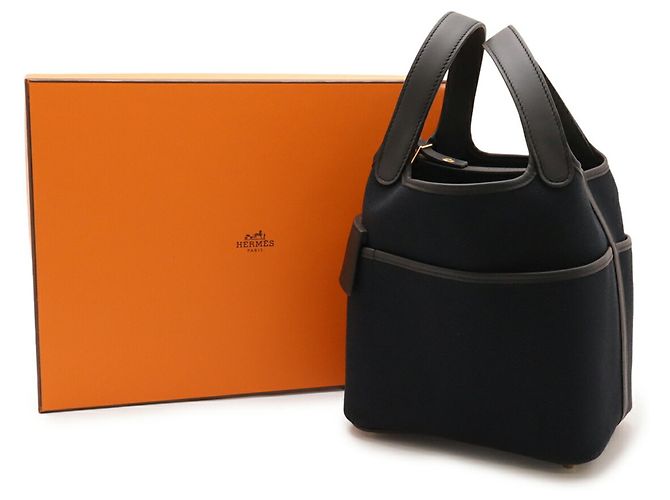 Borsa Hermès Picotin Lock 18 PM in pelle Swift nera Nero - vista 7