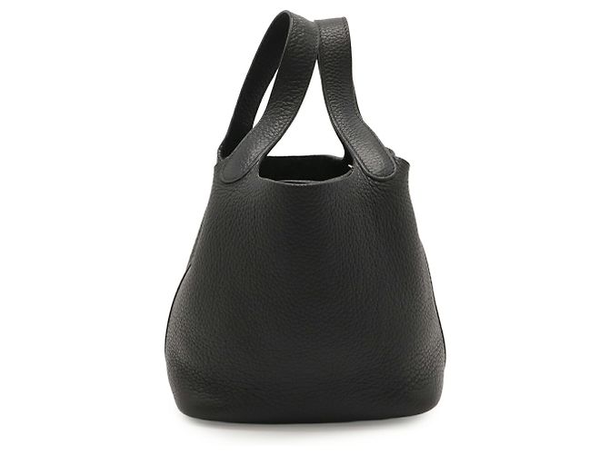 Borsa Picotin PM di Hermès in pelle Togo nera Nero - vista 2