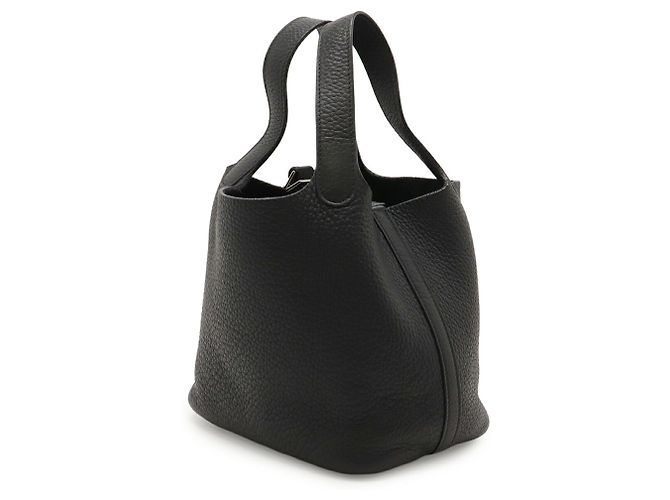 Borsa Picotin PM di Hermès in pelle Togo nera Nero - vista 3