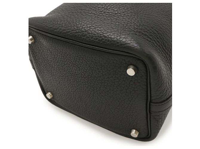 Borsa Picotin PM di Hermès in pelle Togo nera Nero - vista 4