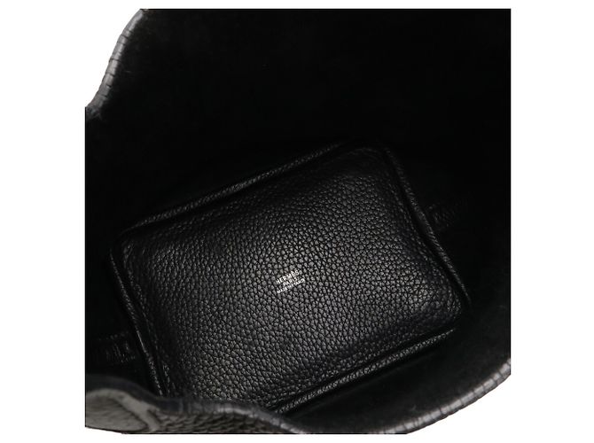 Borsa Picotin PM di Hermès in pelle Togo nera Nero - vista 6