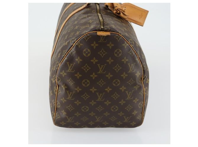 Borsa Keepall Louis Vuitton in tela Monogram 55 Marrone - vista 4