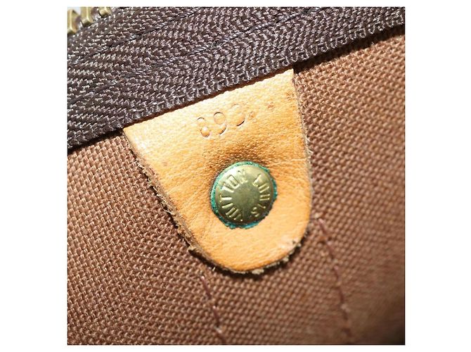 Borsa Keepall Louis Vuitton in tela Monogram 55 Marrone - vista 6