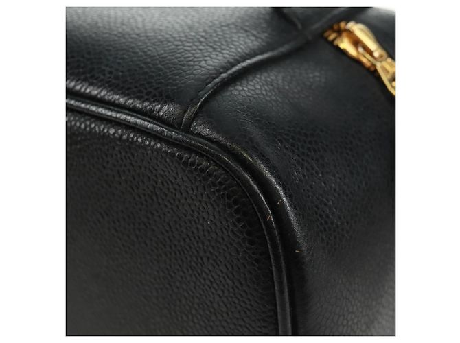 Pochette Vanity CHANEL Pelle Caviar Nera Oro CC Auth 157593V Nero D'oro - vista 11