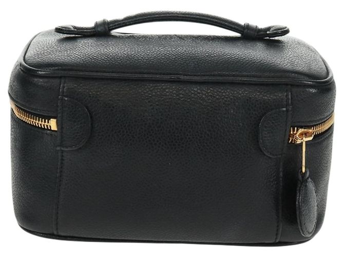 Pochette Vanity CHANEL Pelle Caviar Nera Oro CC Auth 157593V Nero D'oro - vista 3