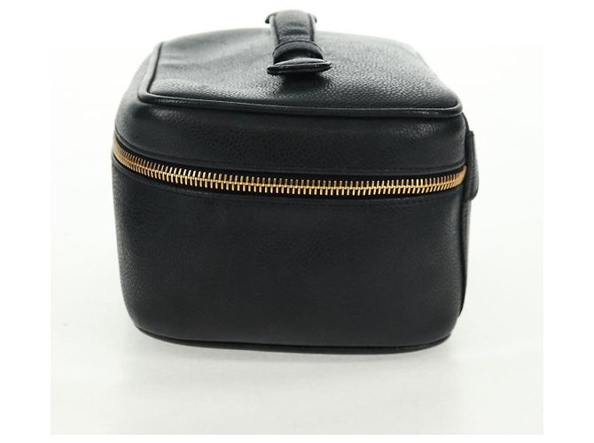 Pochette Vanity CHANEL Pelle Caviar Nera Oro CC Auth 157593V Nero D'oro - vista 4