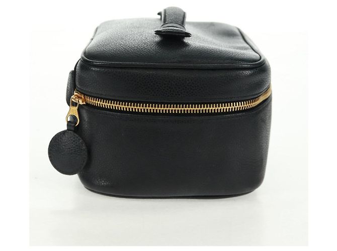 Pochette Vanity CHANEL Pelle Caviar Nera Oro CC Auth 157593V Nero D'oro - vista 5