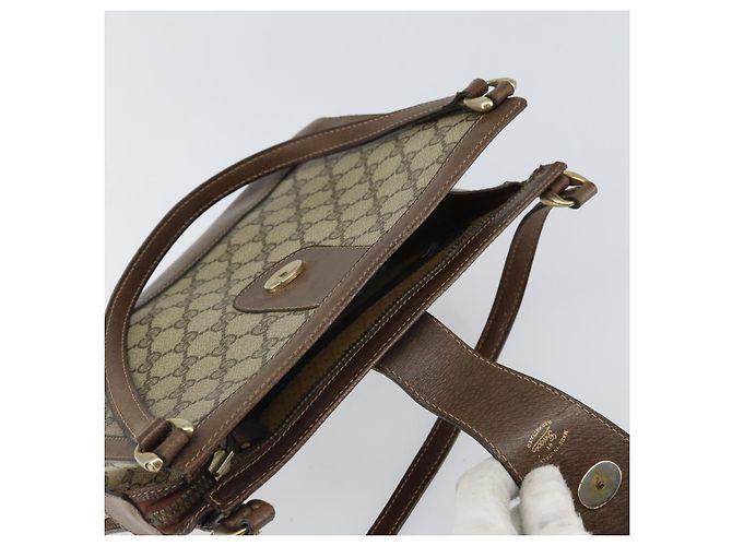Gucci Borsa a Spalla GG Supreme PVC Beige Oro Auth 164473 D'oro - vista 16