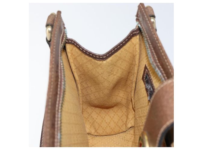 Gucci Borsa a Spalla GG Supreme PVC Beige Oro Auth 164473 D'oro - vista 20