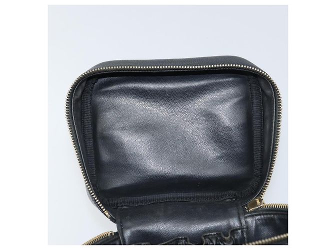 Pochette Vanity CHANEL Pelle Caviar Nera Oro CC Auth 164764 Nero D'oro - vista 13