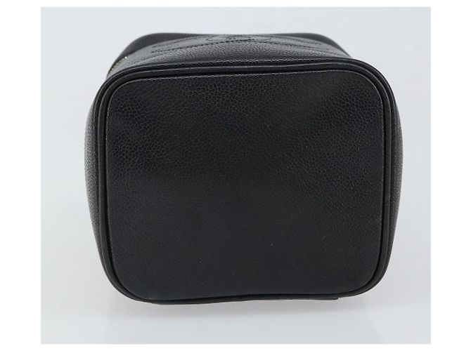 Pochette Vanity CHANEL Pelle Caviar Nera Oro CC Auth 164764 Nero D'oro - vista 7