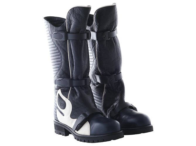 Autre Marque Botas de moto de cuero Ilga Blanco - vista 2