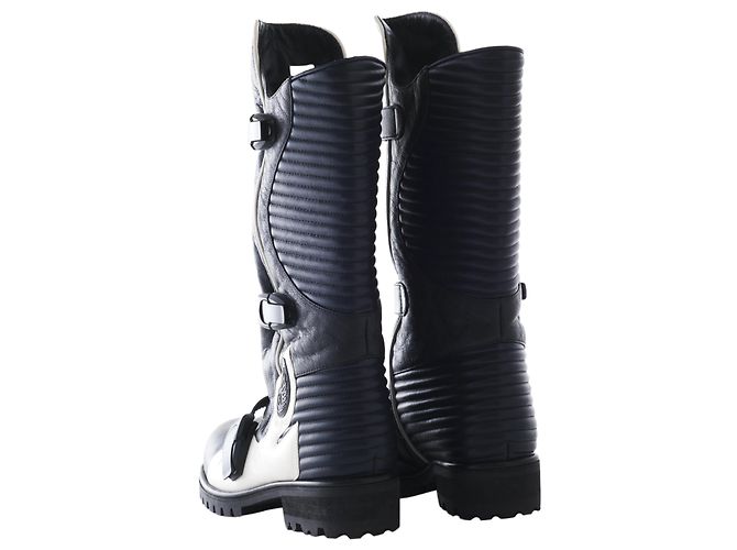 Autre Marque Botas de moto de cuero Ilga Blanco - vista 3