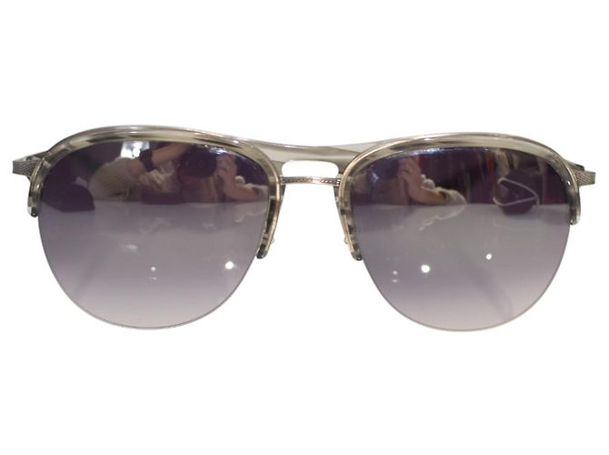 Gafas de sol Barton Perreira HEIST Pewter / Espejo Gris – Gafas de sol aviador unisex, 100% de protección UV - vista 2