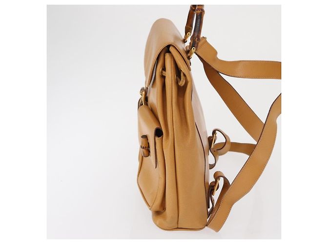 Gucci Vintage Bamboo Leather Marrone - vista 3