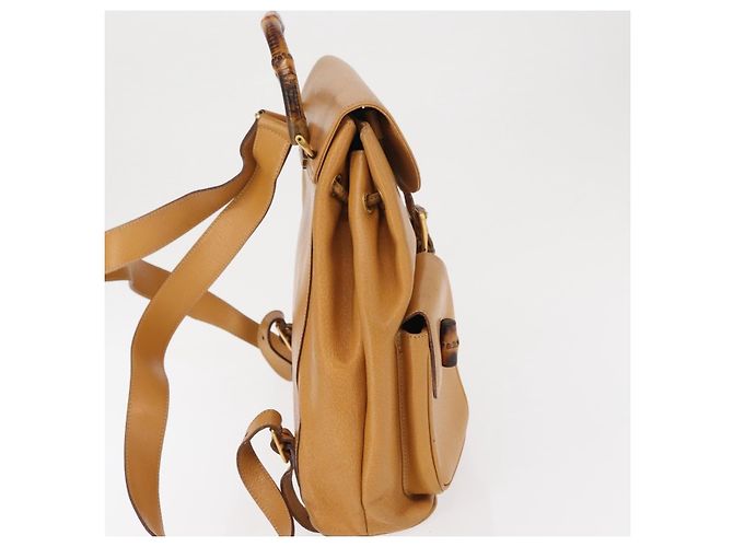 Gucci Vintage Bamboo Leather Marrone - vista 4