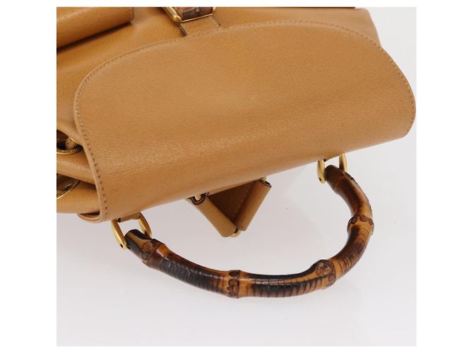 Gucci Vintage Bamboo Leather Marrone - vista 7