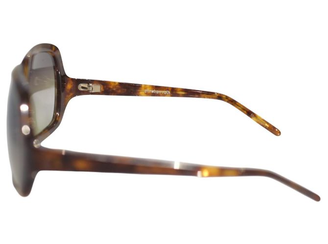 Autre Marque Christian Roth 14253 Oversized Square Sunglasses Tortoiseshell Frame Gradient Brown - view 6