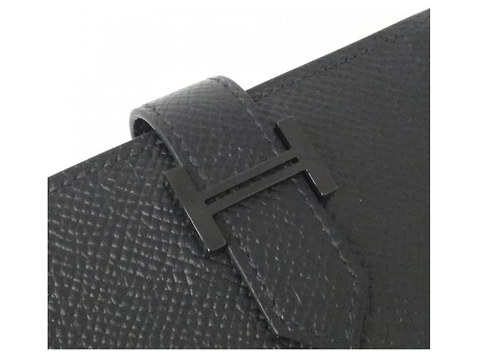 Tarjetero monocromático Bearn de Hermès Negro - vista 6