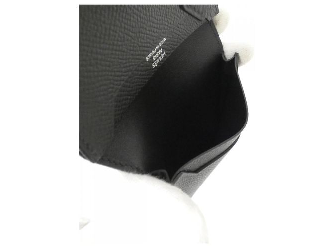 Tarjetero monocromático Bearn de Hermès Negro - vista 8