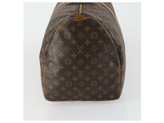 Borsa Keepall Louis Vuitton in tela Monogram 55 Marrone - vista 4