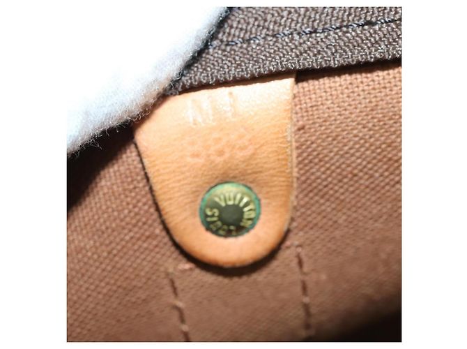Borsa Keepall Louis Vuitton in tela Monogram 55 Marrone - vista 7