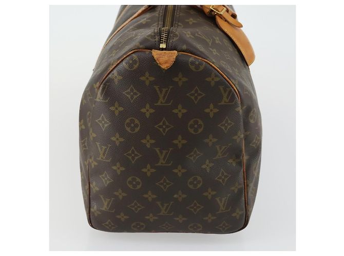 Borsa Keepall Louis Vuitton in tela Monogram 50 Marrone - vista 4