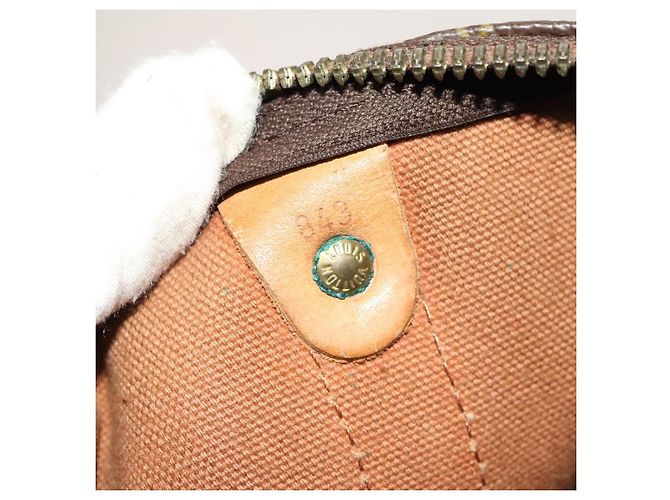 Borsa Keepall Louis Vuitton in tela Monogram 50 Marrone - vue 7