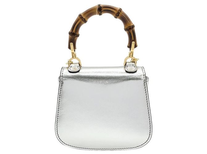 Borsa Gucci Bamboo 1947 Argento - vista 2