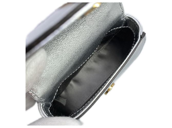 Borsa Gucci Bamboo 1947 Argento - vista 6