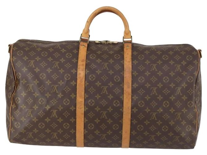Borsa Keepall Bandoulière Louis Vuitton Monogram Canvas 60 Marrone - vista 2