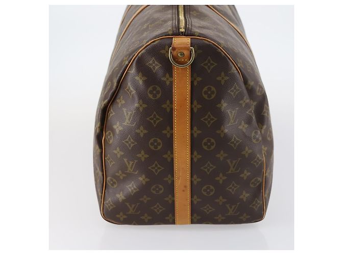 Borsa Keepall Bandoulière Louis Vuitton Monogram Canvas 60 Marrone - vista 3