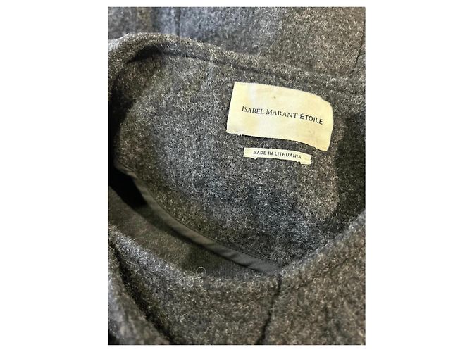 Isabel Marant Etoile Abrigo de Lana Gris Isabel Marant Étoile - vista 12