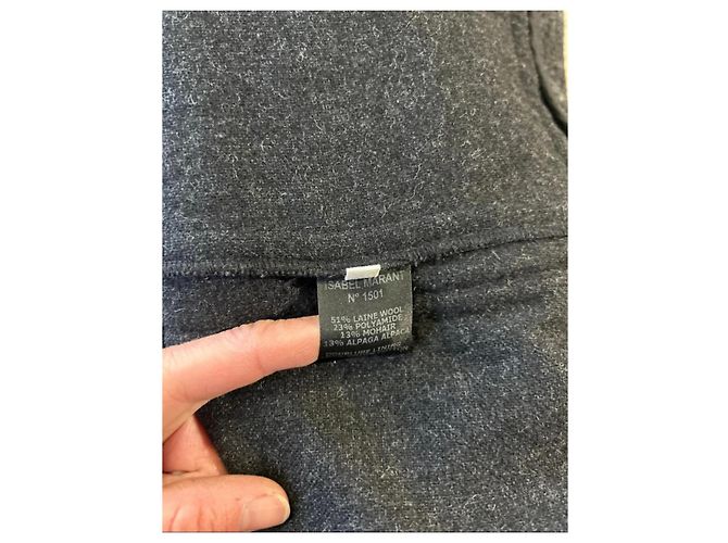 Isabel Marant Etoile Abrigo de Lana Gris Isabel Marant Étoile - vista 13