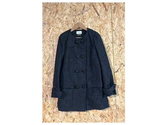 Isabel Marant Etoile Abrigo de Lana Gris Isabel Marant Étoile - vista 3