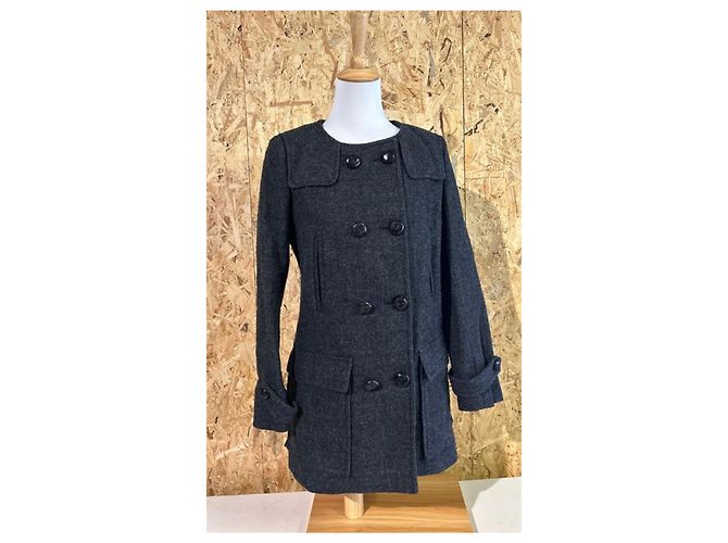Isabel Marant Etoile Abrigo de Lana Gris Isabel Marant Étoile - vista 5