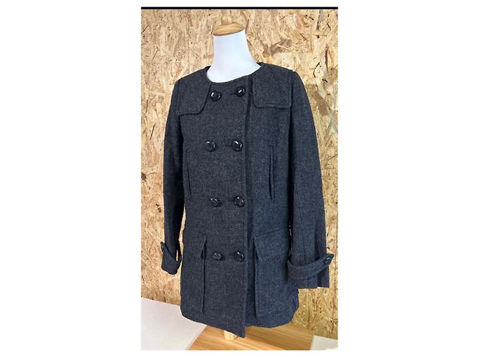 Isabel Marant Etoile Abrigo de Lana Gris Isabel Marant Étoile - vista 6