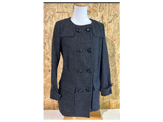 Isabel Marant Etoile Abrigo de Lana Gris Isabel Marant Étoile - vista 7