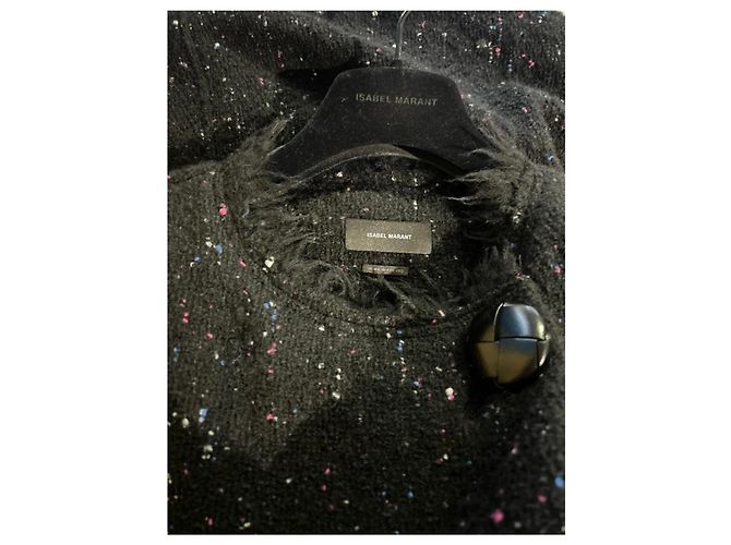 Abrigo Isabel Marant de tweed negro Multicolor - vista 12
