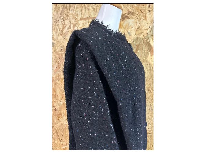 Abrigo Isabel Marant de tweed negro Multicolor - vista 7