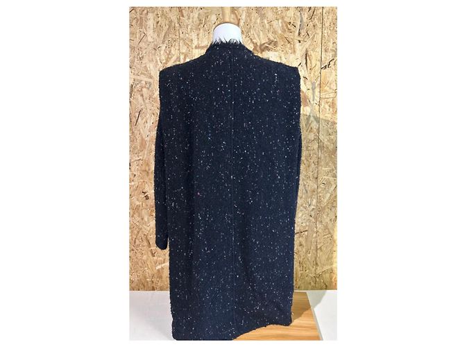 Abrigo Isabel Marant de tweed negro Multicolor - vista 9