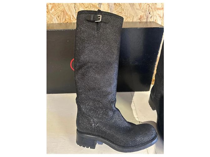 Botas altas texturizadas Free Lance negras Negro - vista 5
