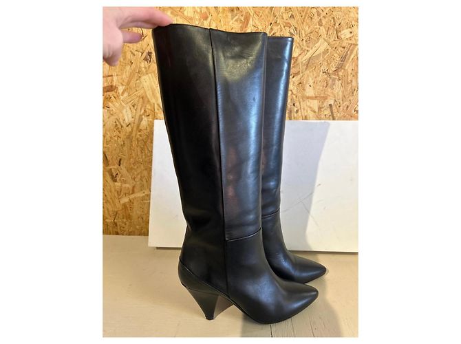 Autre Marque Samsoe Samsoe - Schwarze Lederstiefel - Ansicht 5