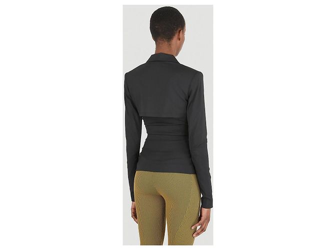 Jacquemus A Jaqueta Blazer Obiou com Costas em Camadas Preto - vista 10