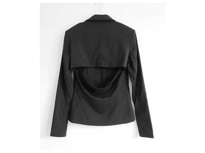 Jacquemus A Jaqueta Blazer Obiou com Costas em Camadas Preto - vista 3