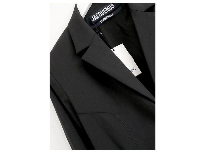 Jacquemus A Jaqueta Blazer Obiou com Costas em Camadas Preto - vista 4