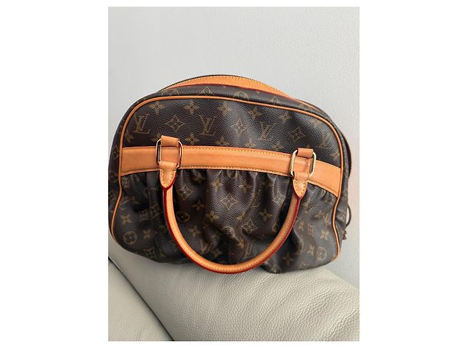 Tivoli Louis Vuitton Boston Mitzi Handtasche – Monogramm-Canvas – Authentisch Beige Dunkelbraun - Ansicht 2