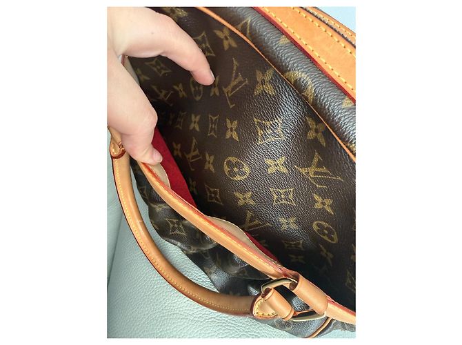 Tivoli Louis Vuitton Boston Mitzi Handtasche – Monogramm-Canvas – Authentisch Beige Dunkelbraun - Ansicht 3