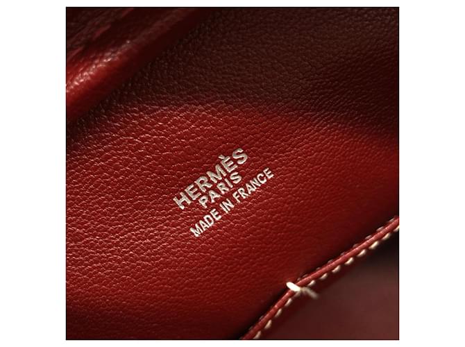 Borsa a mano Hermès Plume Rosso - vista 7